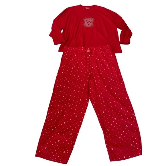 Victoria's Secret Red 2 Piece Pajama Set - PJs - XXL - Picture 1 of 8